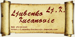 Ljubenko Kucanović vizit kartica
